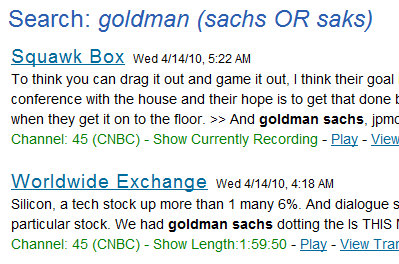 SnapStream Media Mail - investment banks SnapStream Daily TV Alert