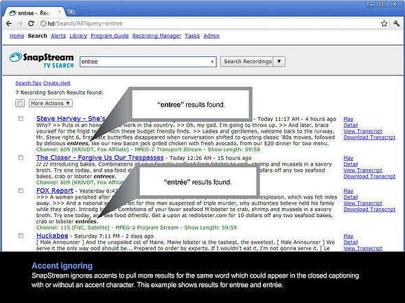 Accent ignoring in 6.1 Accent ignoring yields higher quality TV Search results