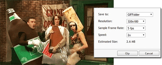 Create animated GIFs out of TV clips