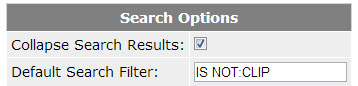 Edit your search options