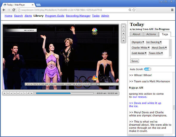 New Updates to the Web Player in 6.2 TV content digital asset management, media asset management, television monitoring software
