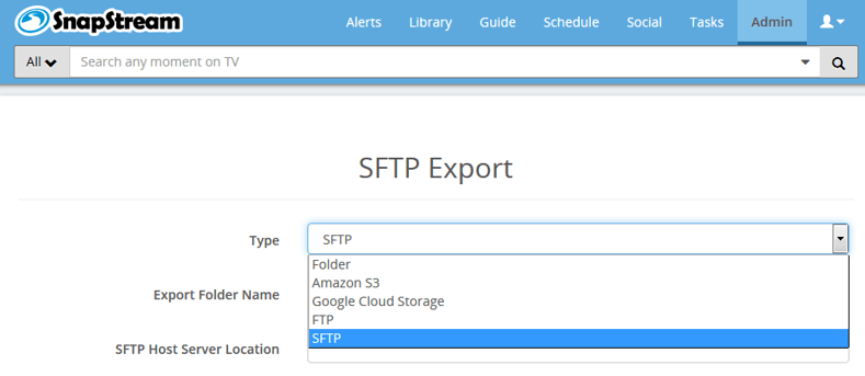 Export to SFTP