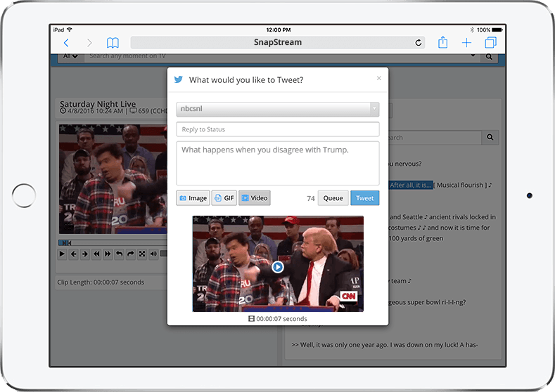 Full iPad support for SnapStream Full iPad support for SnapStream